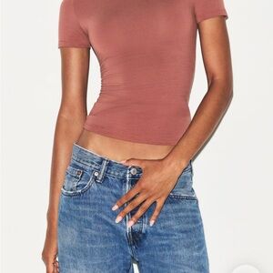 NWT SKIMS Redwood Cotton Jersey Tee